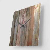 Horloge Carrée bois primitif de grange de pays occidental de (Angle)