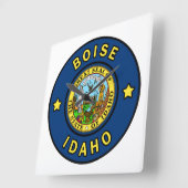 Horloge Carrée Boise Idaho (Angle)