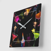 Horloge Carrée Boissons (Angle)