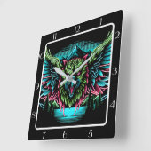 Horloge Carrée Bold Neon Falcon (Angle)