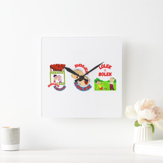 HORLOGE CARRÉE BOLEK ET LOLEK (Maison)