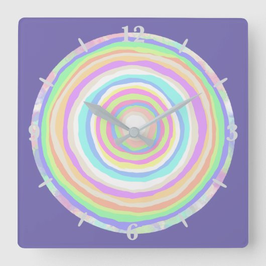 Horloge Carrée Bonbons de coupe Jawbreaker (Recto)