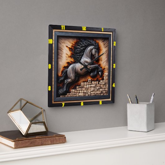 Horloge Carrée Bond andalou : Art, Temps, Style, Majesté (Bureau)