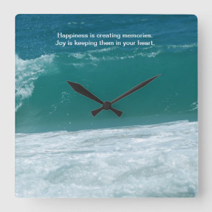 Horloge Carrée Bonheur et joie