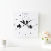 Horloge Carrée Bonjour (Maison)