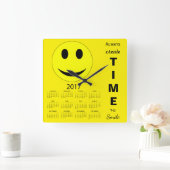 Horloge Carrée Bonne année 2017 Inspirational Calendar (Maison)