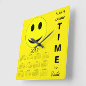 Horloge Carrée Bonne année 2017 Inspirational Calendar (Angle)