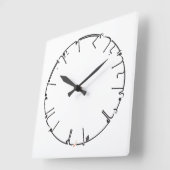 Horloge Carrée Bonne connaissance Calligraphie arabe (Angle)