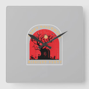 Horloge Carrée Bonne fête de minuit d'Halloween