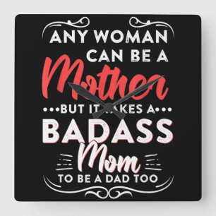 Horloge Carrée Bonne Fête des pères À La Meilleure Maman céli