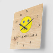 Horloge Carrée Bonne journée (Angle)