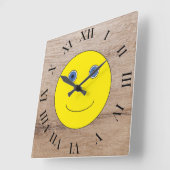 Horloge Carrée Bonne journée (Angle)