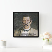 Horloge Carrée Booker T Washington & Success Quote Wall Clock (Maison)