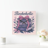 Horloge Carrée Bookoholic (Maison)