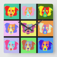 Bordure Collie Pop Art