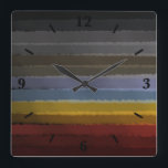 Horloge Carrée Bouche D'Aquarelle Sale De Couleur Pop D'Art Abstr<br><div class="desc">Horloge murale carré, décoration murale et décoration d'ameublement accessoire imprimé avec Stormy Salty Watercolor Pop Of Color Art Abstrait dessin de The Fabric Seal imprimer sur demande boutique à Zazzle #ZazzleMade https://www.zazzle.com/store/thefabricseal 🎨 L'élégant American West rencontre l'art contemporain de Boho Chic avec un mélange frappant de couleurs terre, mer et...</div>