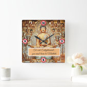 Horloge Carrée Bouddha (Maison)