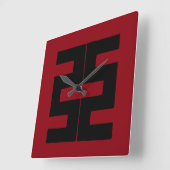 Horloge Carrée Bouddhisme : Double Ax (Angle)