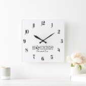 Horloge Carrée Boule de football (Maison)