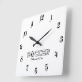 Horloge Carrée Boule de football (Angle)