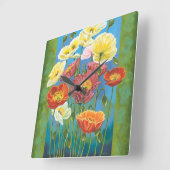 Horloge Carrée Bouquet à la frontière I (Angle)