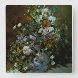 Horloge Carrée Bouquet Spring