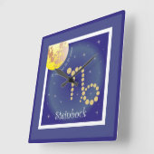 Horloge Carrée Bouquetin 22 décembre au 20 janvier (Angle)