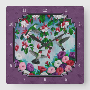 Horloge Carrée Bourdon et Flower