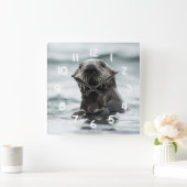 Horloge Carrée Bouton (Maison)