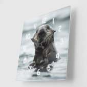 Horloge Carrée Bouton (Angle)