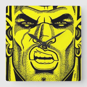 Horloge Carrée Bouton