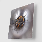 Horloge Carrée Boutons de cigarettes en argent fumeur Ashtray, dr (Angle)