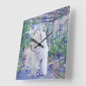 Horloge Carrée Bower Springtime (Angle)