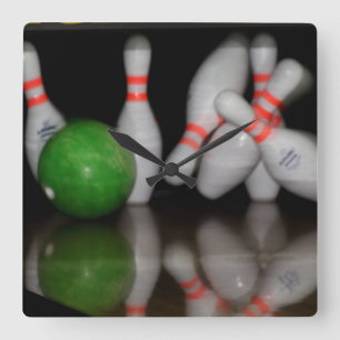 Horloge Carrée Bowling
