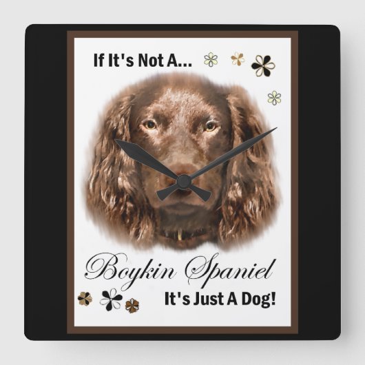 Horloge Carrée Boykin Spaniel (Recto)