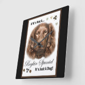 Horloge Carrée Boykin Spaniel (Angle)