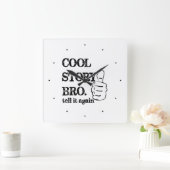 Horloge Carrée Bricolage histoire raconter à nouveau pouce haut (Maison)