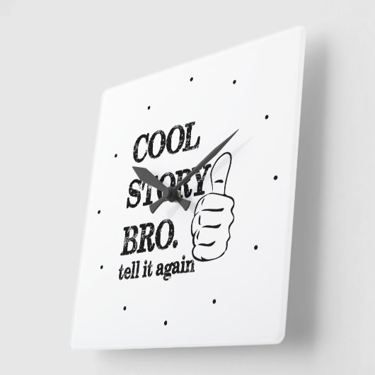 Horloge Carrée Bricolage histoire raconter à nouveau pouce haut (Angle)