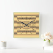 Horloge Carrée bright gold (Maison)