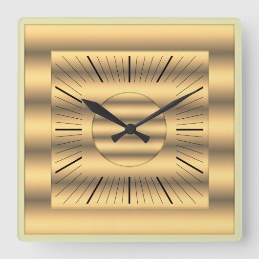 Horloge Carrée bright gold (Recto)