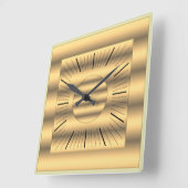 Horloge Carrée bright gold (Angle)
