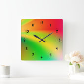 Horloge Carrée Bright Multi-Color Numbered (Maison)