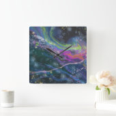 Horloge Carrée Brilliant cosmic Hurricane (Maison)