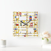 Horloge Carrée Broadway Boogie Woogie (Maison)