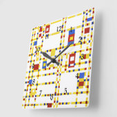 Horloge Carrée Broadway Boogie Woogie (Angle)