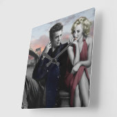 Horloge Carrée Brooklyn (Angle)