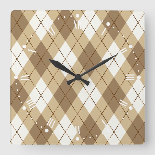 Horloge Carrée Brown Beige (Recto)