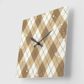 Horloge Carrée Brown Beige (Angle)