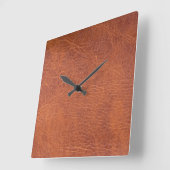 Horloge Carrée Brown leather (Angle)