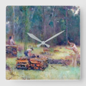 Horloge Carrée Brûleurs de charbon de bois Splitters Tom Roberts (Recto)